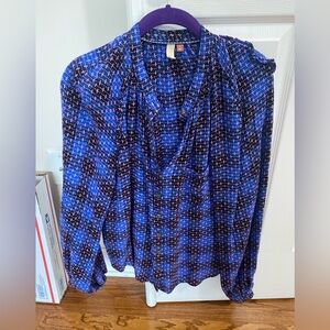 Pilcro printed blouse size Large